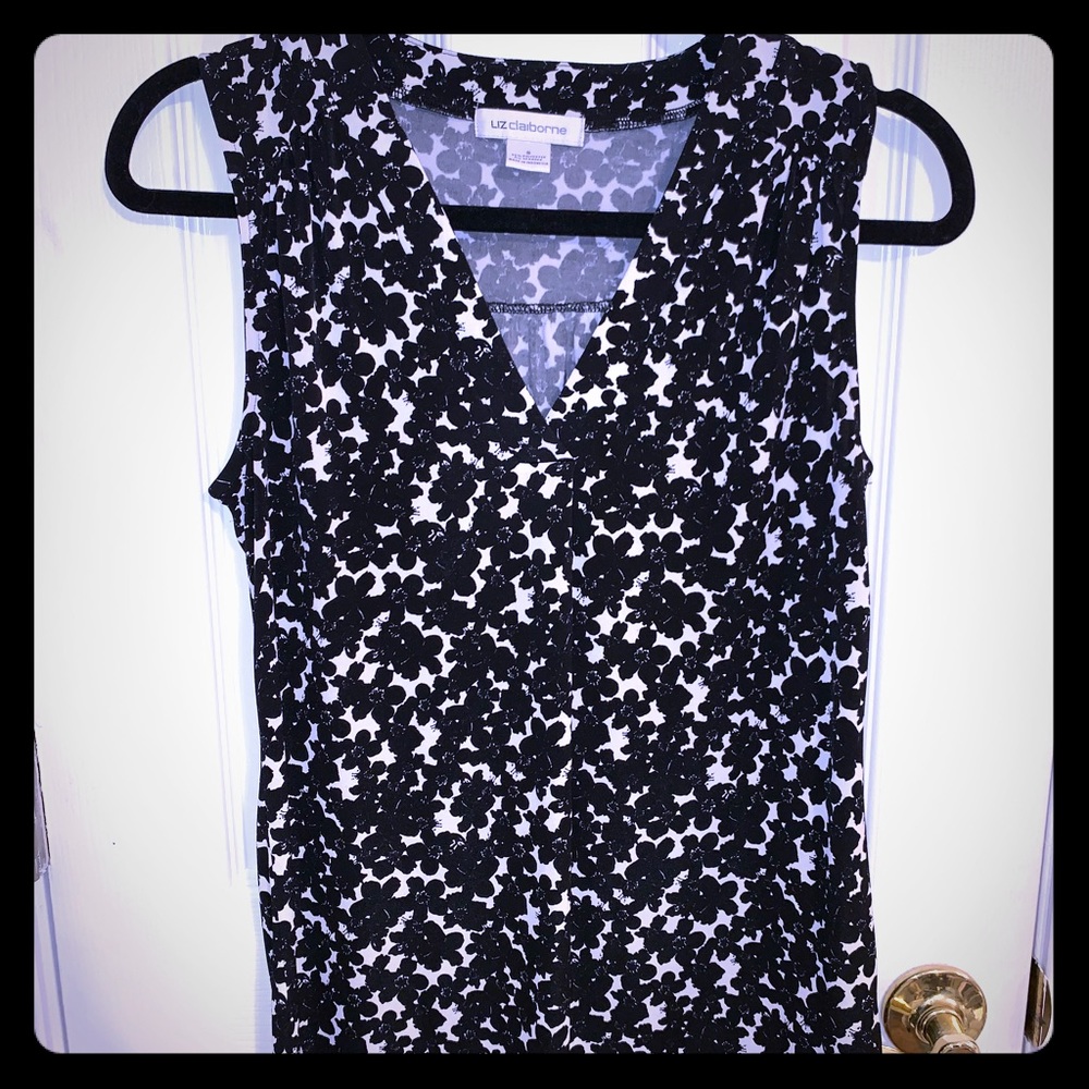 Flowered V-Neck Blouse